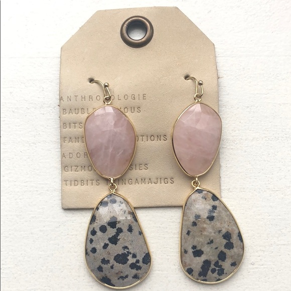 Anthropologie Stone Drop Earrings
